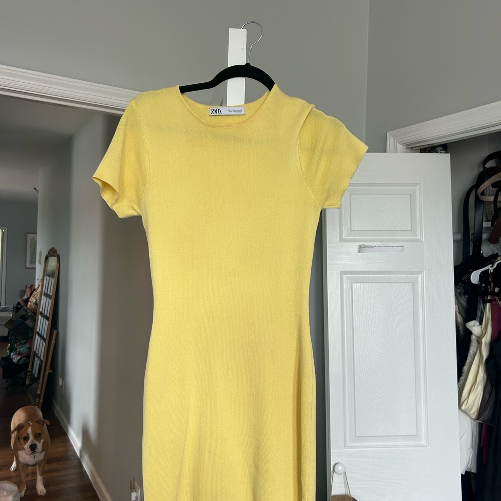 Zara Sunny Yellow Midi Dress